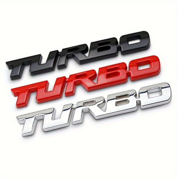 TURBO Metal Car Emblem Badge Sticker - Image 2