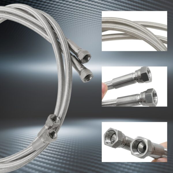 70-inch 6AN Braided Transmission Cooler Lines for GM Ford - Image 5