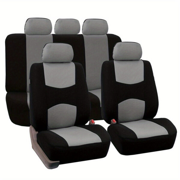 Universal 5-Seat Polyester Car Seat Cover Set - Image 2