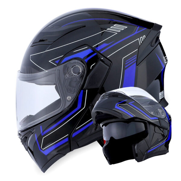Motorcycle Modular Full Face Helmet with Dual Visor - Image 34