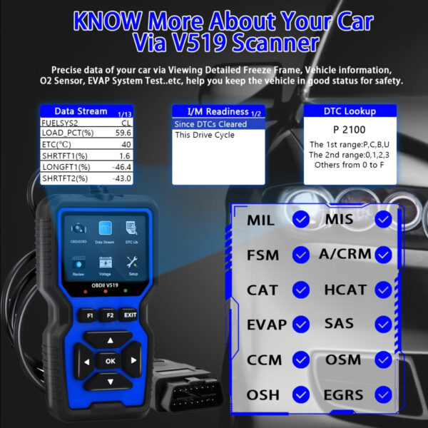 OBD2 Diagnostic Scanner & Engine Code Reader Tool - Image 2