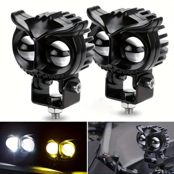 140W LED Work Light Black Owl Double Lens 4.3 Inch 2-Pack - Image 4