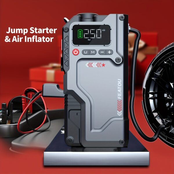 5-in-1 Portable Jump Starter Air Compressor 5000A Peak
