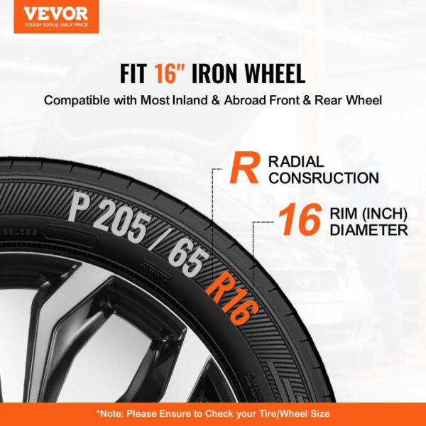 VEVOR 16-inch Wheel Rim Hubcaps All Weather Set of 4
