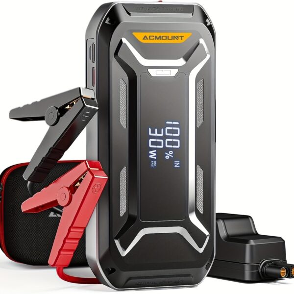 Car Jump Starter 5000A Peak 12V Portable Battery Pack with LCD Display