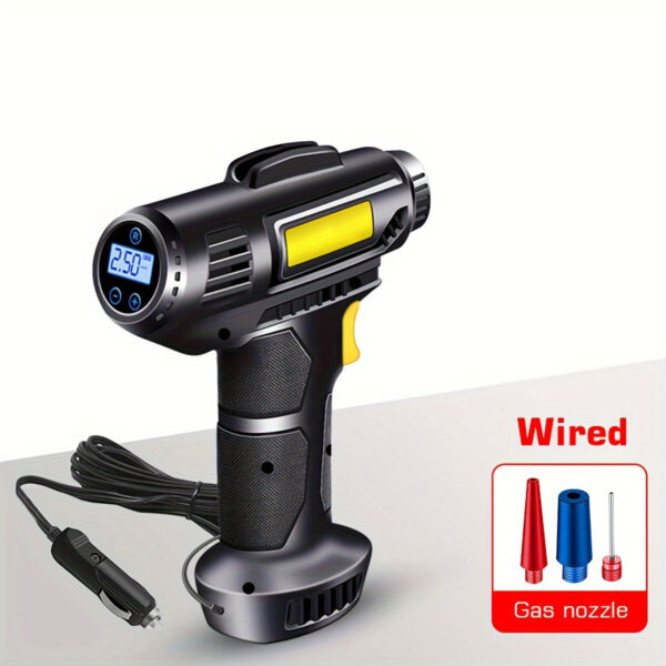 120W Car Air Compressor Portable Tire Inflator with LED Light