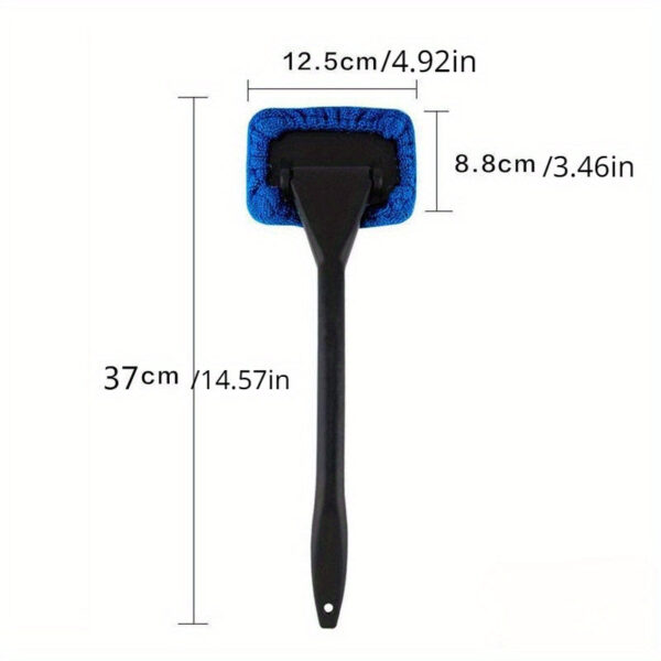 Car Window Cleaning Kit with Long Handle Brush