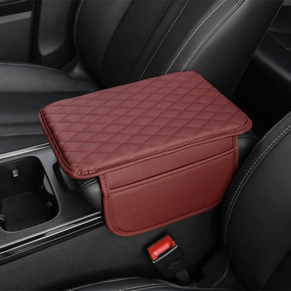 Car Armrest Box Pad with Storage Pocket