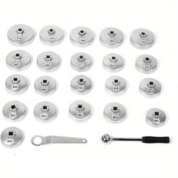 23-Piece Aluminum Oil Filter Wrench Socket Set - Image 6