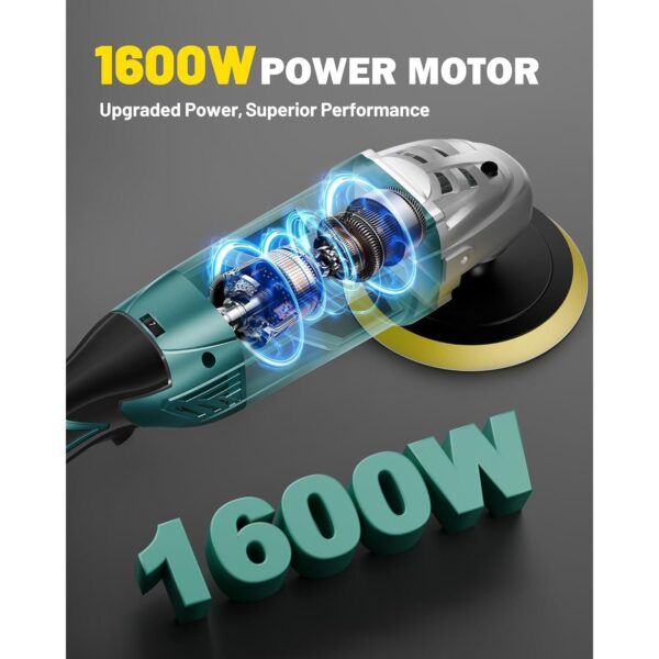 Car Buffer Polisher 7-Speed 1600W 1000-3500RPM with Handle - Image 2