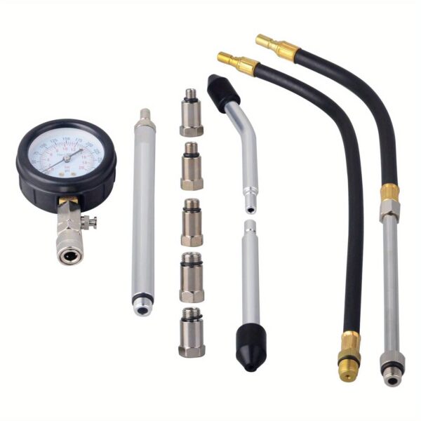Cylinder Compression Tester Kit 11pc Auto Engine Gauge Tool - Image 5