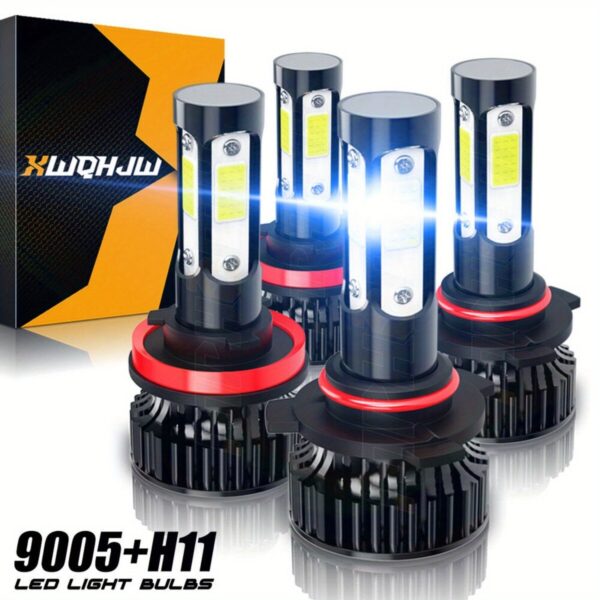 H11 H9 H8 9005 HB3 LED Headlight Bulbs 6000K White Combo Pack - Image 7
