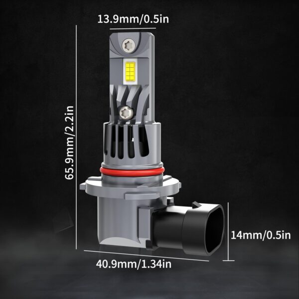 LED Headlight & Fog Light Bulbs - 9005+H11 80W 6500K White (6-Pack) - Image 2