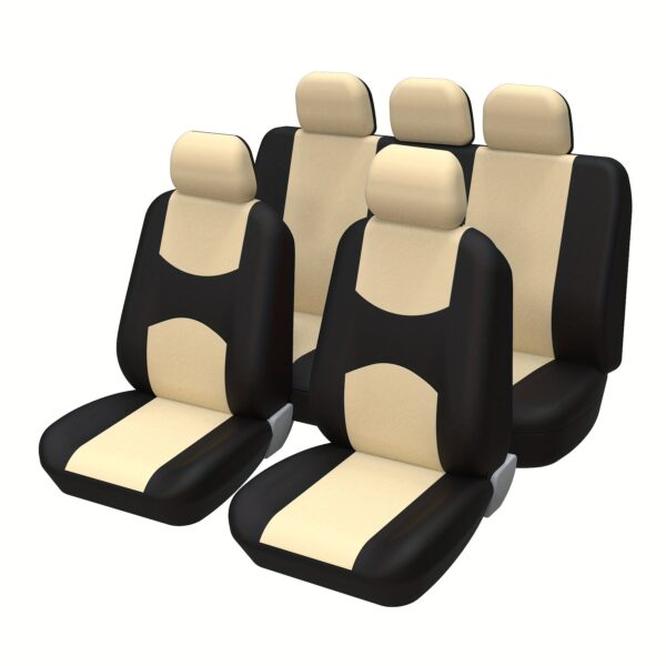 Universal Car Seat Covers Full Set Front and Rear Polyester - Image 3