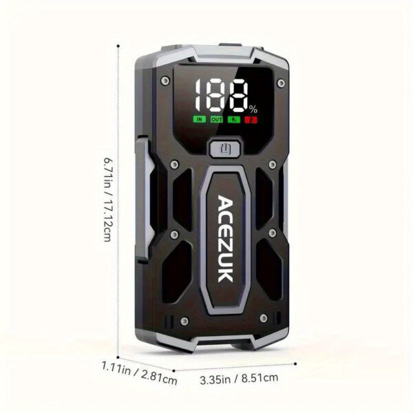 Portable Car Jump Starter 5000A Battery Pack with Smart Cables - Image 2