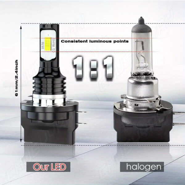H11B LED Headlight Bulbs 6000K - Ford Fiesta 2011-2013 Low Beam (2-Pack) - Image 4
