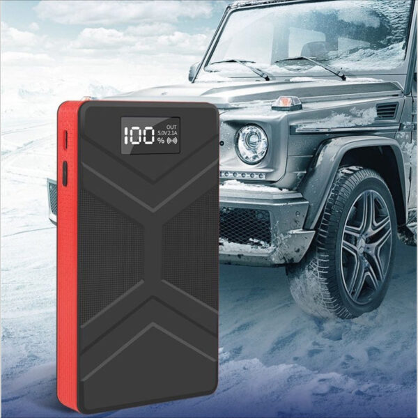 Slim Emergency Car Jump Starter with LED Light & USB Charging - Image 7