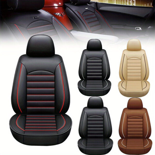 Universal 5 Seat PU Leather Car Seat Covers Full Set Waterproof