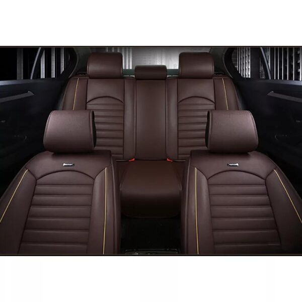 Universal 5 Seat PU Leather Car Seat Covers Full Set Waterproof - Image 8