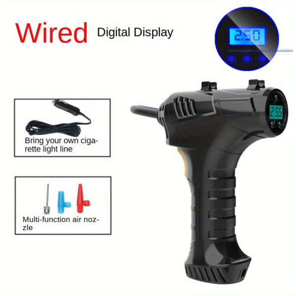 Portable Cordless Tire Inflator with Digital Gauge 120W USB Rechargeable - Image 3