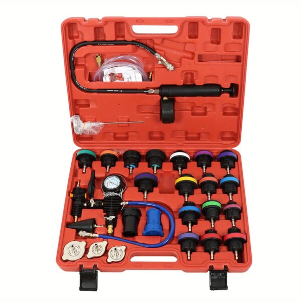 28-Piece Vacuum Radiator Test Kit Coolant Pressure Tester - Image 2