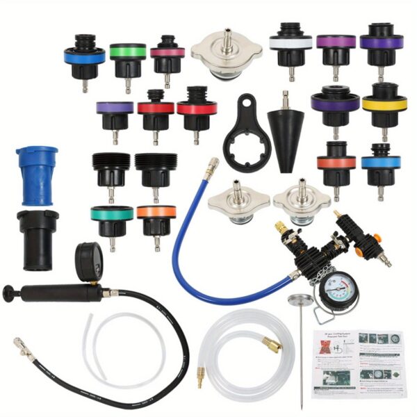 28-Piece Vacuum Radiator Test Kit Coolant Pressure Tester