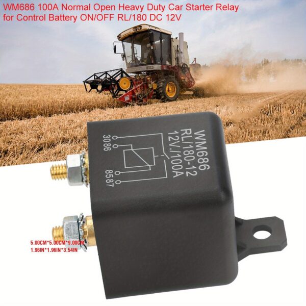 Heavy Duty Car Starter Relay 12V 100A