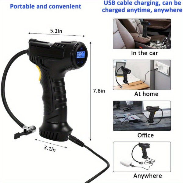 Cordless Air Compressor Tire Inflator with Digital Gauge - Image 3
