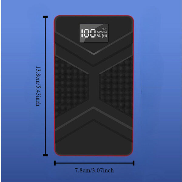 Slim Emergency Car Jump Starter with LED Light & USB Charging - Image 5