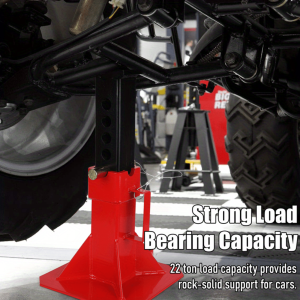 12 Ton Car Jack Stands with Lock Pin - Adjustable Height (2 Pack) - Image 2