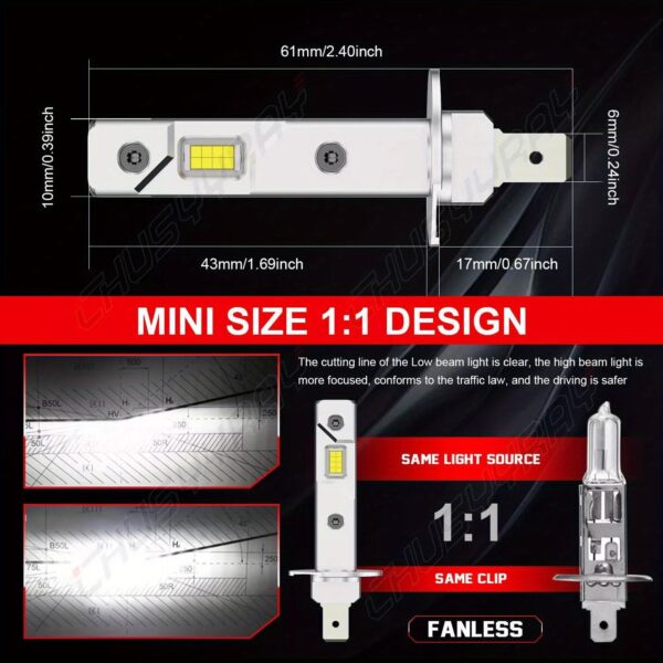 LED Headlight & Fog Light Bulb Set for Kia Optima 2011-2013 6000K - Image 4