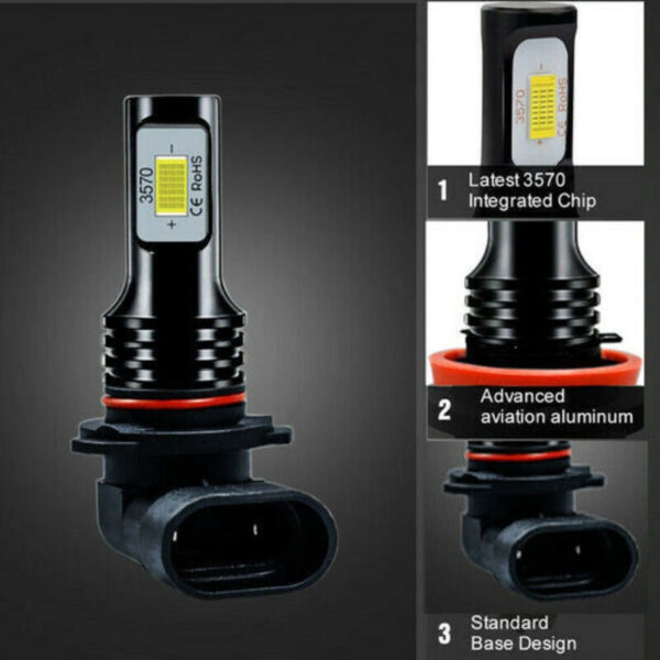 Toyota Camry LED Headlight and Fog Light Bulb Kit 6000K 2007-2014 (6-Pack) - Image 5