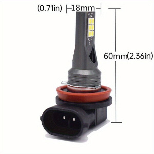 Toyota Camry LED Headlight and Fog Light Bulb Kit 6000K 2007-2014 (6-Pack) - Image 3