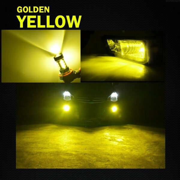 LED Fog Lights for Honda Civic 2006-2020 Yellow - Image 6