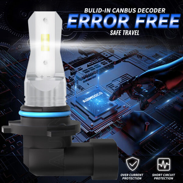 LED Headlight Bulbs - Chevrolet K1500 Suburban 1992-1999 9005 9006 6500K 40W - Image 4