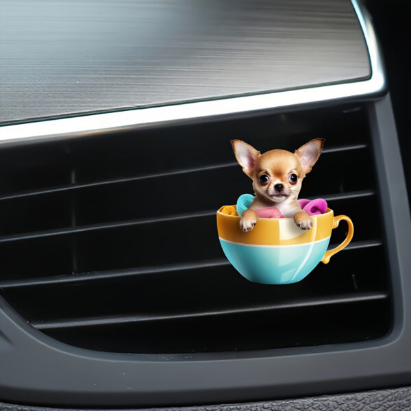 Chihuahua Car Air Freshener Vent Clip - Acrylic