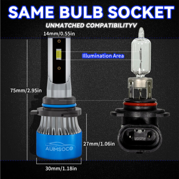 LED Headlight & Fog Light Bulb Kit - GMC Yukon 2000-2006 9005 9006 880 White (6-Pack) - Image 2