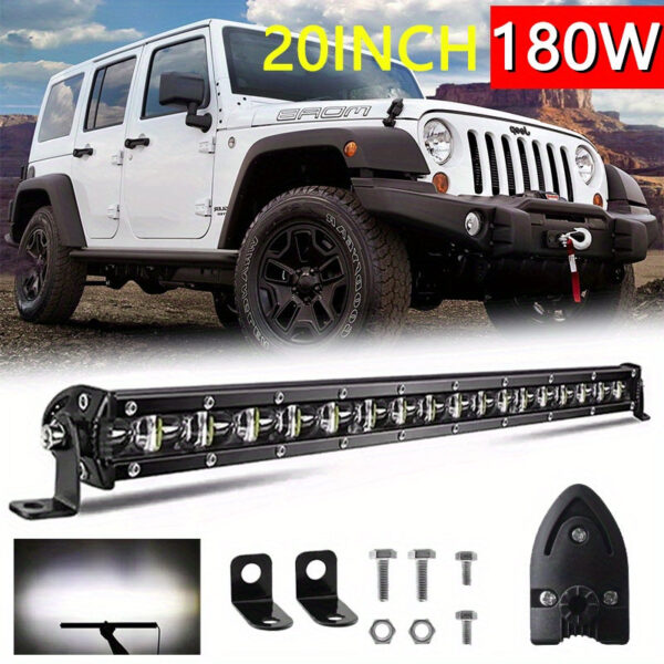 LED Car Work Light Strip 8/14/20 Inch White - Image 3