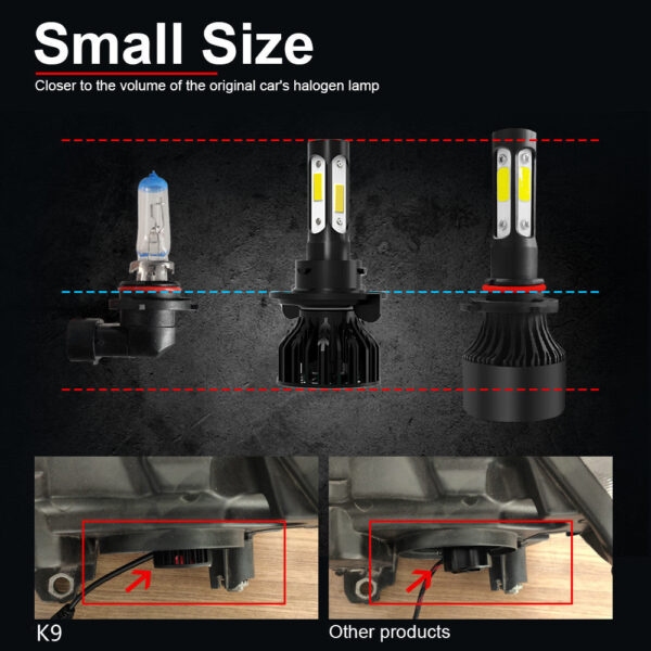 Compass 2007-2010 9008 LED Headlight Bulbs 6500K White - Image 3