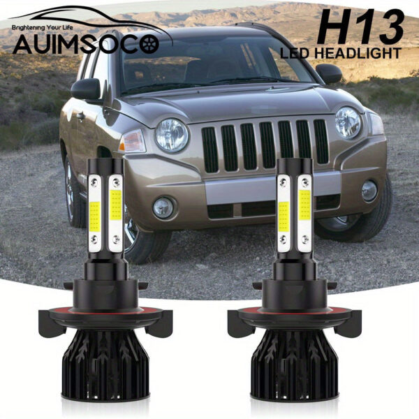 Compass 2007-2010 9008 LED Headlight Bulbs 6500K White