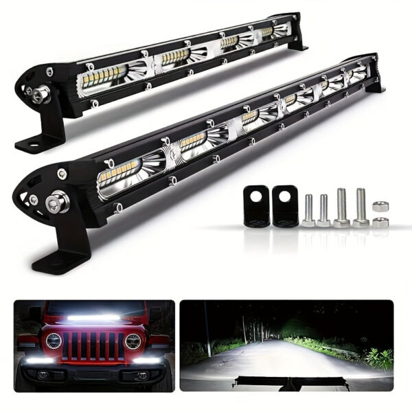 LED Work Light Bar 220W Single Row 4.3/11.3/21.3 inch - Image 2