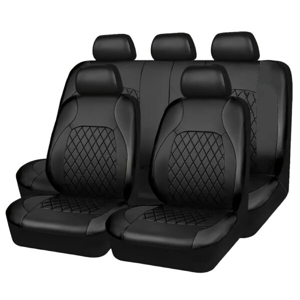 Universal PU Leather Car Seat Covers Full Set for 5 Seats SUV Truck