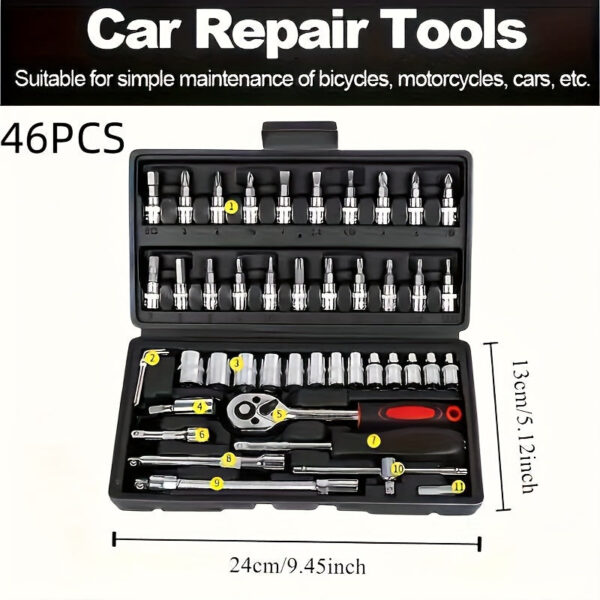 315pc Auto Mechanic Tool Kit with Ratchet Torque Wrench Set - Image 2