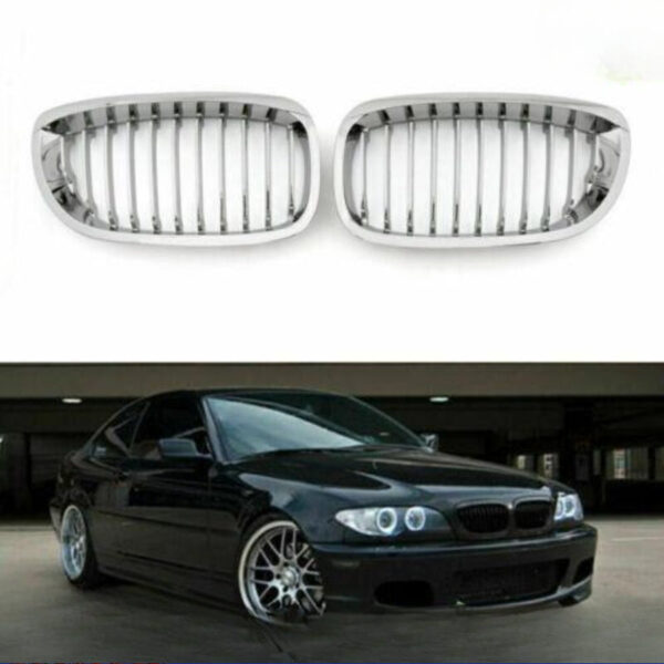 Front Grille Chrome Mesh for BMW E46 3 Series 2003-2005