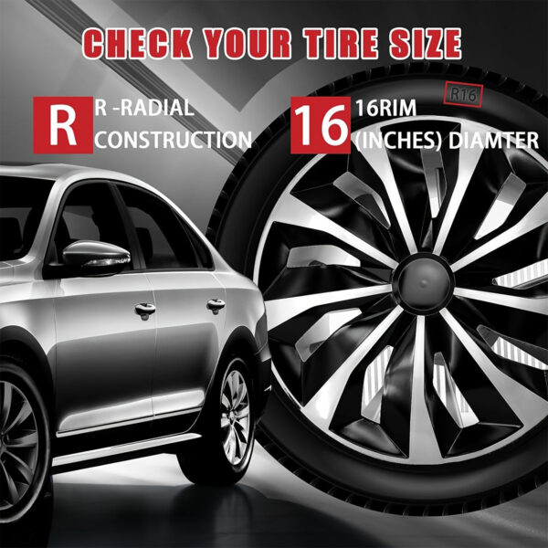 Universal 16-inch Wheel Hub Covers R16 4-Pack - Image 2