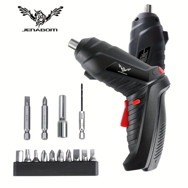 JENABOM Cordless Electric Screwdriver Set 3.6V with 1300mAh Battery