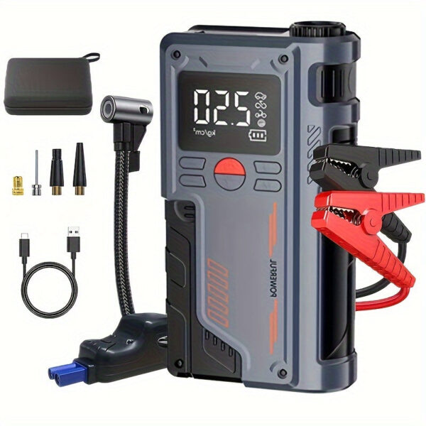 Portable Car Jump Starter with LED Light and USB Charging