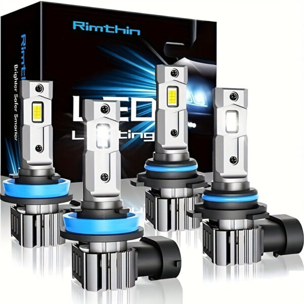 LED Fog Light Bulb Set - 9005/HB3 H11/H8 H9/H16 12W 16000LM Cool White (4-Pack)