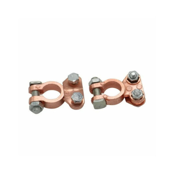 Car Battery Terminal Clamps 2pc Copper Positive & Negative - Image 6