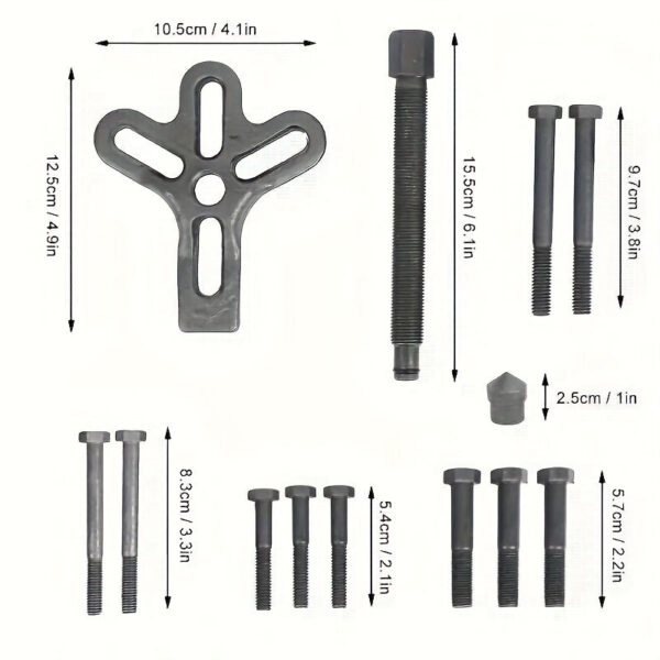 13-Piece Harmonic Balancer Puller & Steering Wheel Removal Kit - Image 2